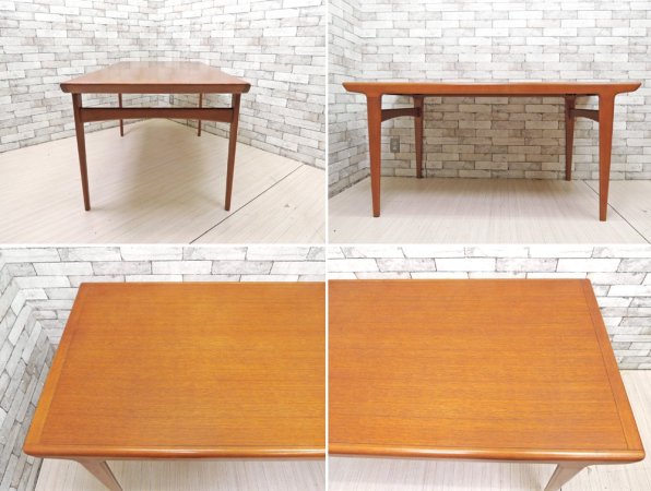 北欧ビンテージスタイル Scandinavian Vintage Style オーク材 ダイニングテーブル チークカラー W155cm プールアニック pourannick 取扱 ●