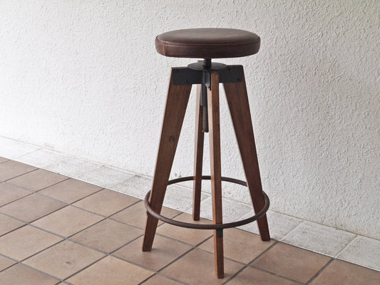 ジャーナルスタンダードファーニチャー Journal Standard Furniture シノンハイスツール CHINON HIGH STOOL 本革 定価\39,600- ◇