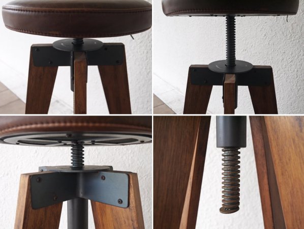 ジャーナルスタンダードファーニチャー Journal Standard Furniture シノンハイスツール CHINON HIGH STOOL 本革 定価\39,600- ◇