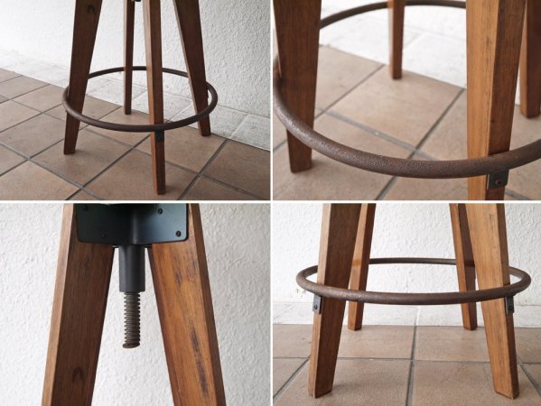 ジャーナルスタンダードファーニチャー Journal Standard Furniture シノンハイスツール CHINON HIGH STOOL 本革 定価\39,600- ◇