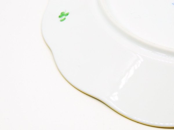 ヘレンド HEREND HVNGARY インドの華 デザートプレート Φ19cm ハンドペイント 白磁食器 ハンガリー A ●