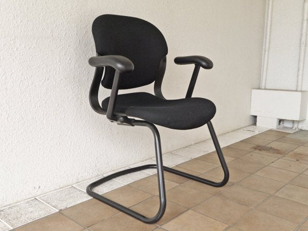 ハーマンミラー Herman Miller エクアチェア Equa Chair デスクチェア ブラック カンティレバー 廃番 ◇