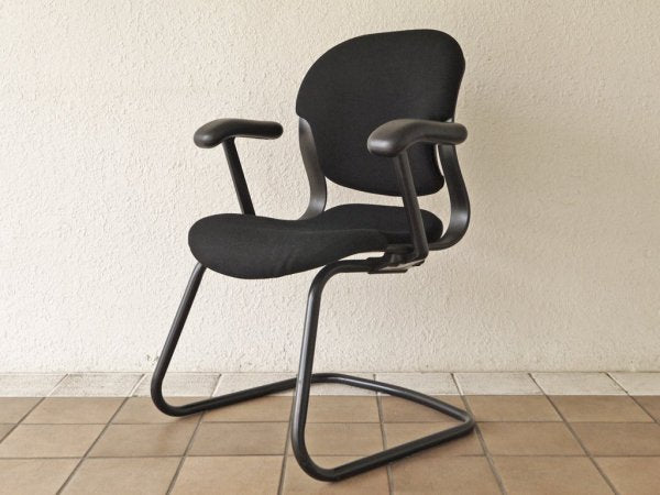 ハーマンミラー Herman Miller エクアチェア Equa Chair デスクチェア ブラック カンティレバー 廃番 ◇