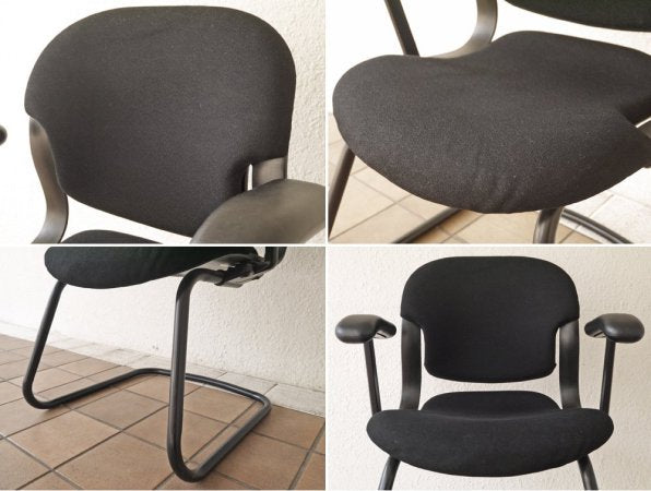 ハーマンミラー Herman Miller エクアチェア Equa Chair デスクチェア ブラック カンティレバー 廃番 ◇