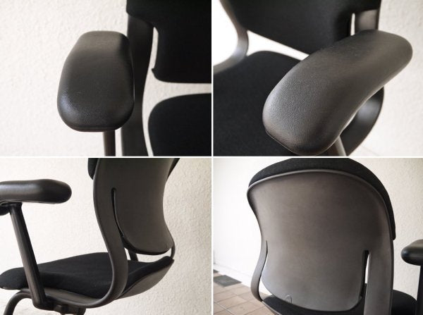 ハーマンミラー Herman Miller エクアチェア Equa Chair デスクチェア ブラック カンティレバー 廃番 ◇