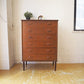 北欧ビンテージ 6ドロワー チェスト 6drawer chest チーク材 鍵付 Teak 北欧家具 Scandinavian Vintage ★