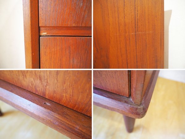 北欧ビンテージ 6ドロワー チェスト 6drawer chest チーク材 鍵付 Teak 北欧家具 Scandinavian Vintage ★