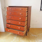 北欧ビンテージ 6ドロワー チェスト 6drawer chest チーク材 鍵付 Teak 北欧家具 Scandinavian Vintage ★