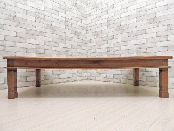 アジアン家具 Asian Furniture バンブー天板 × 無垢材フレーム ローテーブル センターテーブル W150cm リゾートスタイル バリ家具 ●