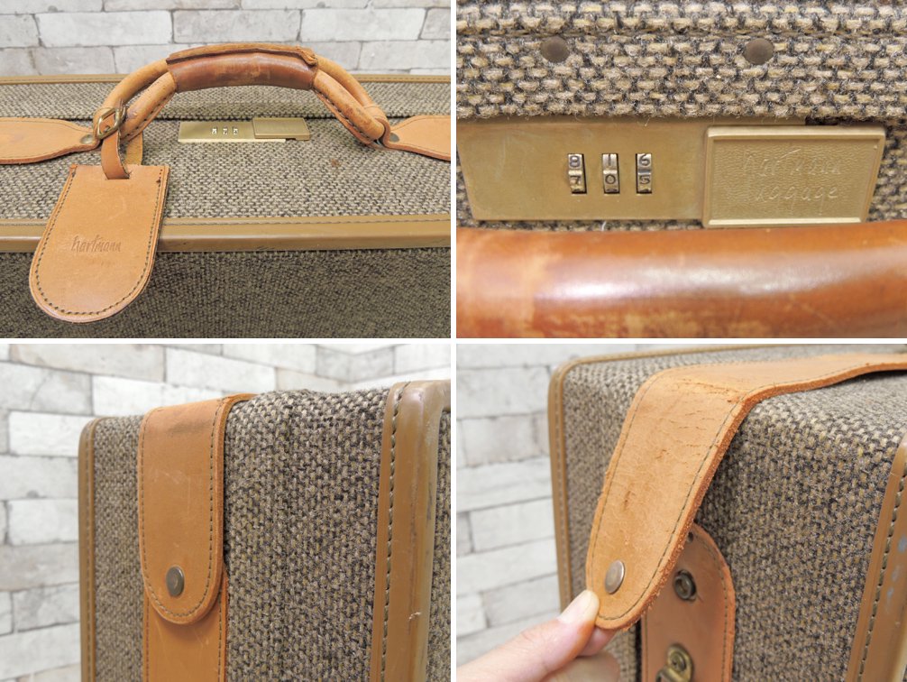 ハートマン hartmann ツイードベルティング TWEED BELTING トラベルバッグ Travel Bag トランク  キャスター付 アメリカンビンテージ US Vintage ●