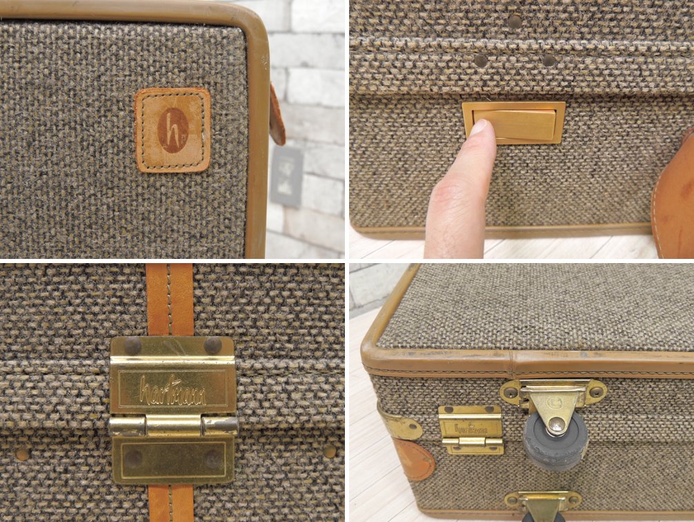 ハートマン hartmann ツイードベルティング TWEED BELTING トラベルバッグ Travel Bag トランク  キャスター付 アメリカンビンテージ US Vintage ●