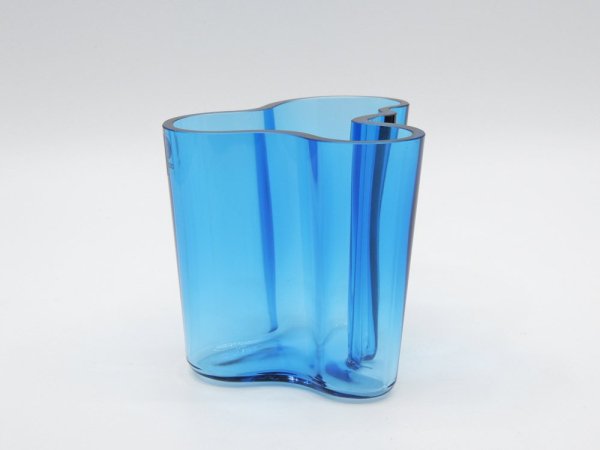 イッタラ iittala アルヴァ・アアルト コレクション Alvar Aalto Collection ベース ブルー系 95mm フィンランド 北欧雑貨 ●