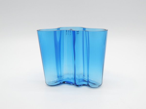 イッタラ iittala アルヴァ・アアルト コレクション Alvar Aalto Collection ベース ブルー系 95mm フィンランド 北欧雑貨 ●