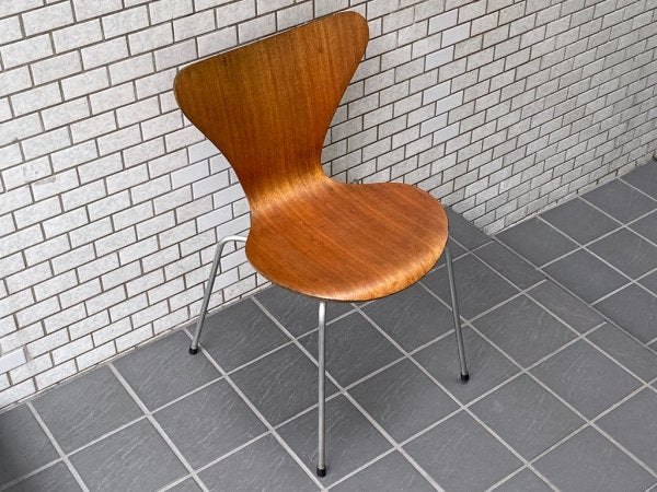 フリッツハンセン Fritz Hansen セブンチェア チーク材 アルネ ヤコブセン Arne Jacobsen 60's ビンテージ 北欧デンマーク ■