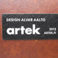 アルテック artek 82B テーブル バーチ材 ホワイトラミネート天板 Ｗ135 アルヴァ・アアルト Alvar Aalto 北欧家具 フィンランド 定価：160,600円 ♪