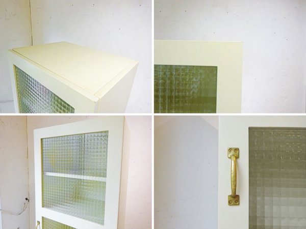 ウニコ unico ユーキューブ U-CUBE 廃盤 シングルキャビネット スリムカップボード アイボリーフランスアンティークスタイル ★