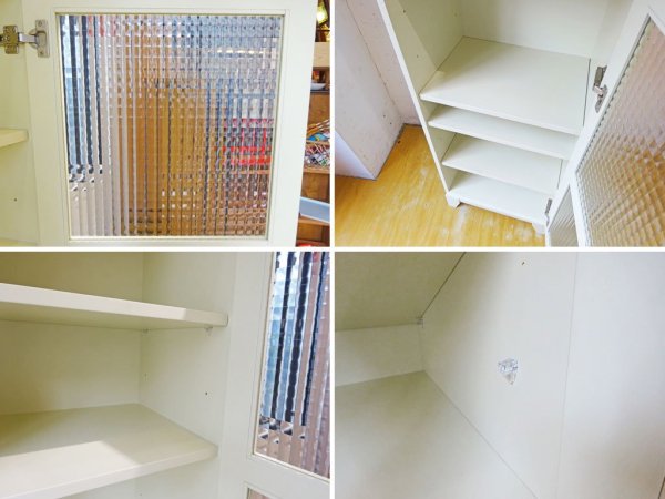 ウニコ unico ユーキューブ U-CUBE 廃盤 シングルキャビネット スリムカップボード アイボリーフランスアンティークスタイル ★