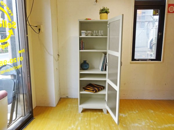 ウニコ unico ユーキューブ U-CUBE 廃盤 シングルキャビネット スリムカップボード アイボリーフランスアンティークスタイル ★