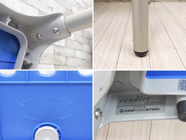 metal mobel arredo アルミパイプ アームチェア スタッキングチェア F Gerac 2脚セット サンドラーシーティング Sandler seating●