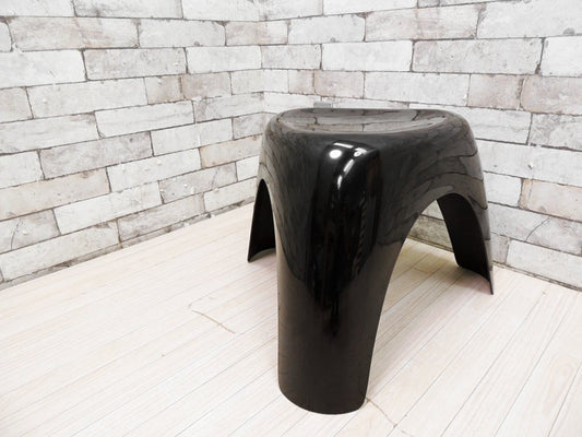 ハビタ habitat エレファントスツール Elephant Stool ブラック FRP製 柳宗理 ミッドセンチュリー 名作家具 イギリス 希少 ●