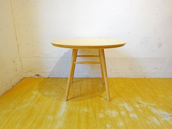 イデー IDEE アーオ テーブル AO TABLE ナチュラル アッシュ材 円形 ローテーブル 定価￥46,200- 岡嶌要 ★