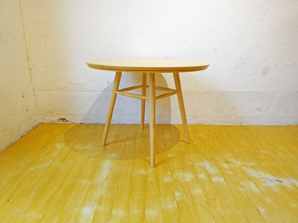 イデー IDEE アーオ テーブル AO TABLE ナチュラル アッシュ材 円形 ローテーブル 定価￥46,200- 岡嶌要 ★