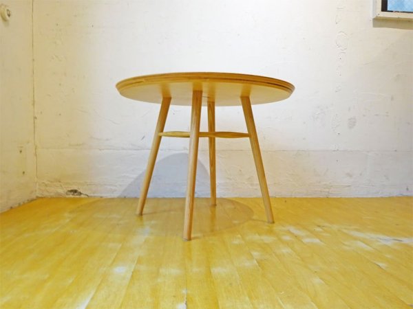 イデー IDEE アーオ テーブル AO TABLE ナチュラル アッシュ材 円形 ローテーブル 定価￥46,200- 岡嶌要 ★