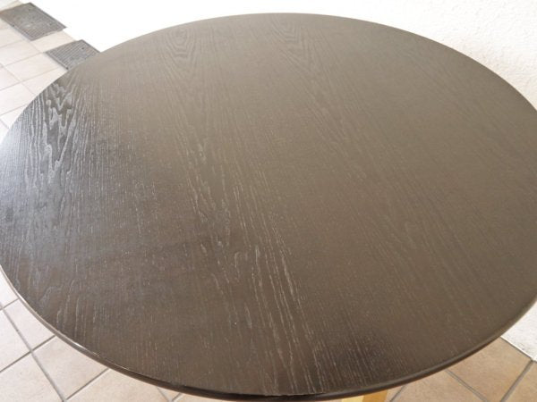 イデー IDEE ダイニングテーブル IEFT-0442 DCブラウン ラウンド タモ材天板 3本脚 長大作デザイン 参考価格￥151,800- ◇