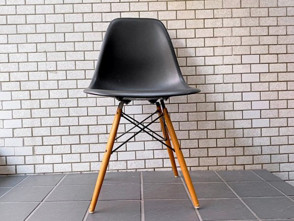 ヴィトラ vitra サイドシェルチェア ドゥエルレッグ DSW ブラック イームズ デザイン ミッドセンチュリー ■