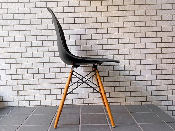 ヴィトラ vitra サイドシェルチェア ドゥエルレッグ DSW ブラック イームズ デザイン ミッドセンチュリー ■