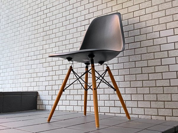 ヴィトラ vitra サイドシェルチェア ドゥエルレッグ DSW ブラック イームズ デザイン ミッドセンチュリー ■