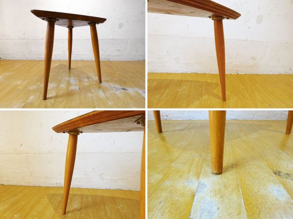 イギリス ビンテージ UK Vintage トライアングル サイドテーブル Side table スモールテーブル Triangle 3本脚 ミッドセンチュリーモダン ★