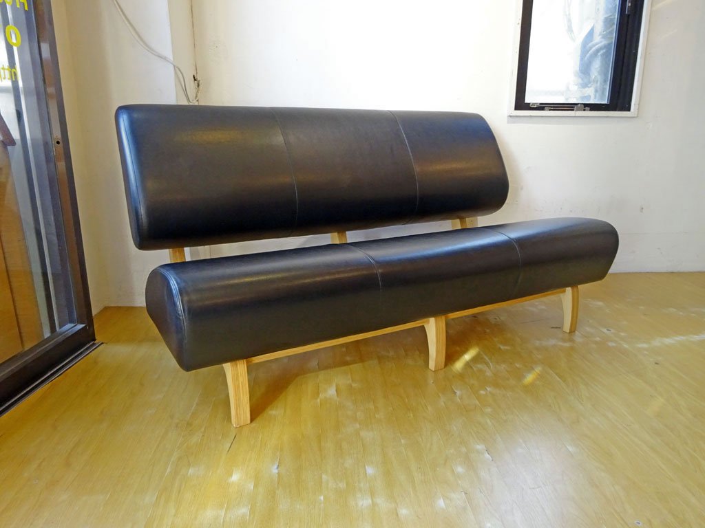 イデー IDEE カゴル ベンチソファ CAGOLE BENCH SOFA 3シーター ソファ ブラック×ナチュラル 篠本拓宏 廃番 ★