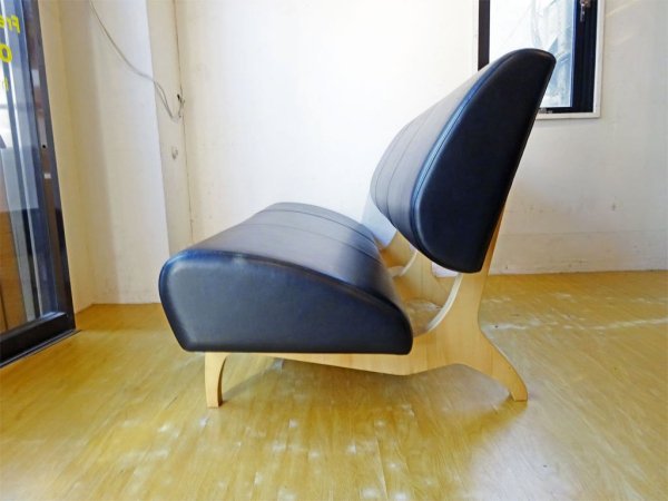 イデー IDEE カゴル ベンチソファ CAGOLE BENCH SOFA 3シーター ソファ ブラック×ナチュラル 篠本拓宏 廃番 ★