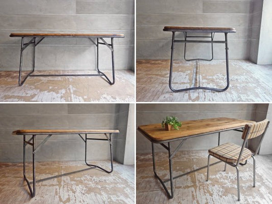 クラッシュゲート CRASH GATE ノットアンティークス Knot antiques バトン2 ダイニングテーブル BATON II TABLE W150 定価60,500円 ♪