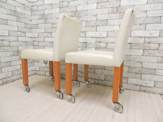 トラックファニチャー TRUCK FURNITURE ミランダチェア MIRANDA CHAIR ダイニングチェア ビニールレザー キャスター付き 2脚セット 定価1脚￥37,000- ●