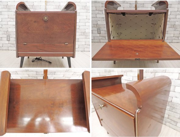 WK barget london ランプ付き カクテルキャビネット バーキャビネット UKビンテージ Vintage 英国家具 ●