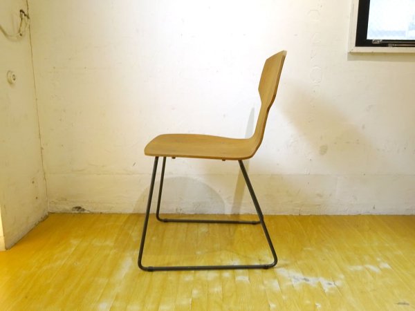 トラックファニチャー TRUCK FURNITURE ティ チェア T CHAIR ダイニングチェア オーク材 × スチール脚 ブラック 廃番 希少 ★