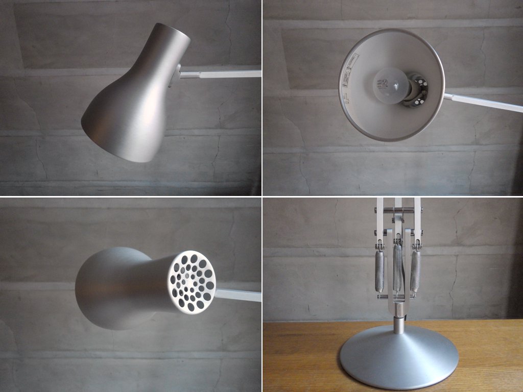 アングルポイズ ANGLEPOISE Type75 デスクランプ シルバー Silver Lustre 英国 ケネス・グランジ Sir Kenneth Grange 定価￥35,200- ♪