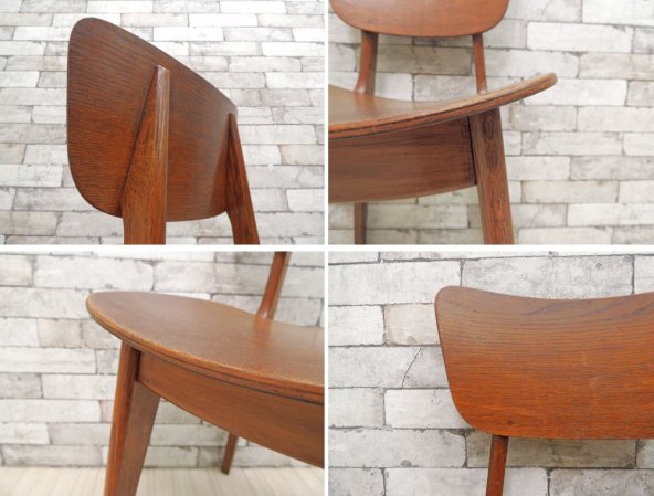 ロジェ・ランドー Roger Landault  Chair 6517 ダイニングチェア オーク材 1950年代 フランスビンテージ French Vintage ミッドセンチュリー  ●