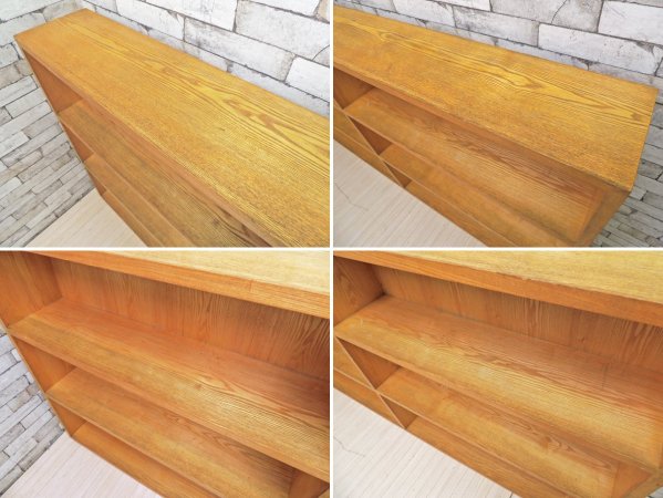 オーダー家具 オーク材 2x3 ブックシェルフ キャビネット 飾り棚 本棚 ナチュラルデザイン W200 ●