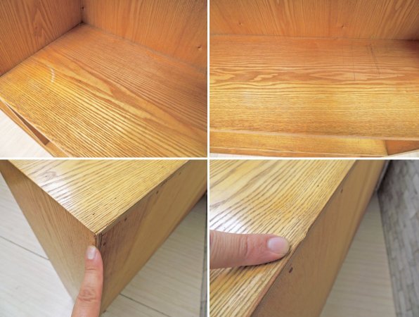 オーダー家具 オーク材 2x3 ブックシェルフ キャビネット 飾り棚 本棚 ナチュラルデザイン W200 ●