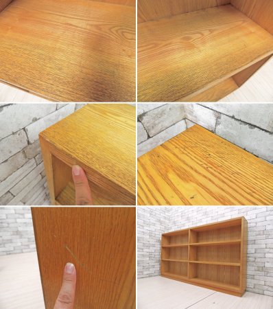 オーダー家具 オーク材 2x3 ブックシェルフ キャビネット 飾り棚 本棚 ナチュラルデザイン W200 ●