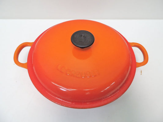 ルクルーゼ LE CREUSET ビュッフェ キャセロール Buffet Casseerole オレンジ Φ22cm  ●