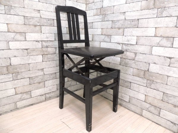 河合楽器製作所 カワイ KAWAI ピアノ椅子 チェア 座面昇降 ブラック ●