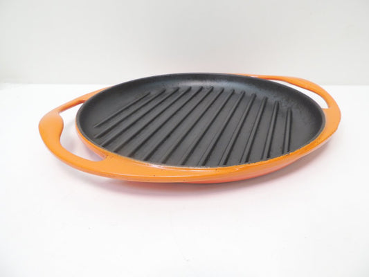 ルクルーゼ LE CREUSET グリル ロンド Grill Rondo オレンジ Φ25cm 両手鍋 ホーロー ●