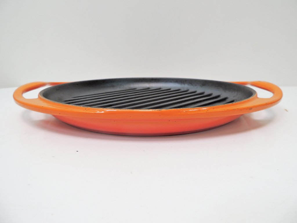 ルクルーゼ LE CREUSET グリル ロンド Grill Rondo オレンジ Φ25cm 両手鍋 ホーロー ●