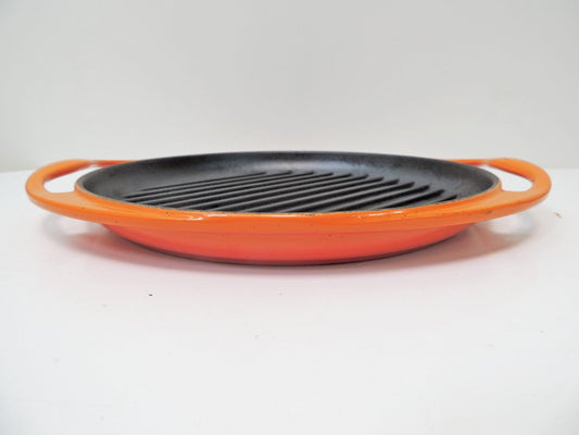 ルクルーゼ LE CREUSET グリル ロンド Grill Rondo オレンジ Φ25cm 両手鍋 ホーロー ●