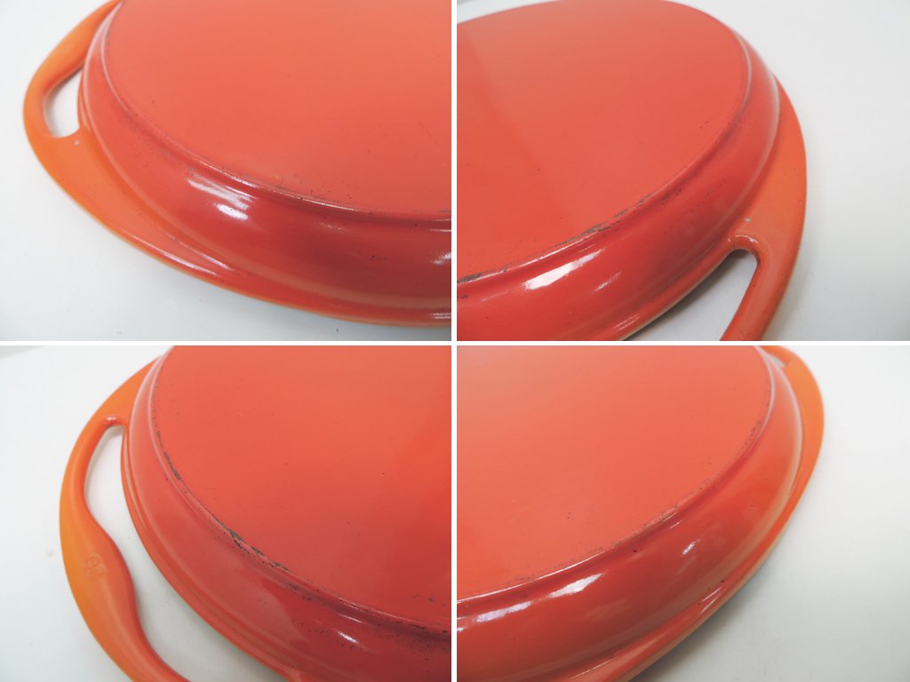 ルクルーゼ LE CREUSET グリル ロンド Grill Rondo オレンジ Φ25cm 両手鍋 ホーロー ●