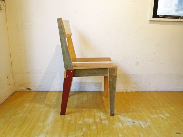 ピート・ヘイン・イーク Piet Hein Eek スクラップウッド チェア Scrapwood Chair オランダ CIBONE取扱 定価9.3万 ★